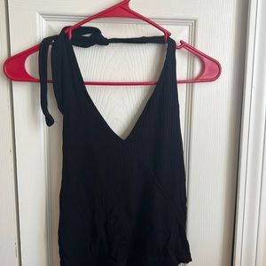 Black Halter Tank Top